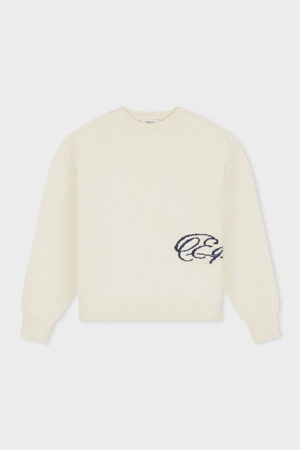 FLUFFY KNIT SWEATER | OFF-WHITE