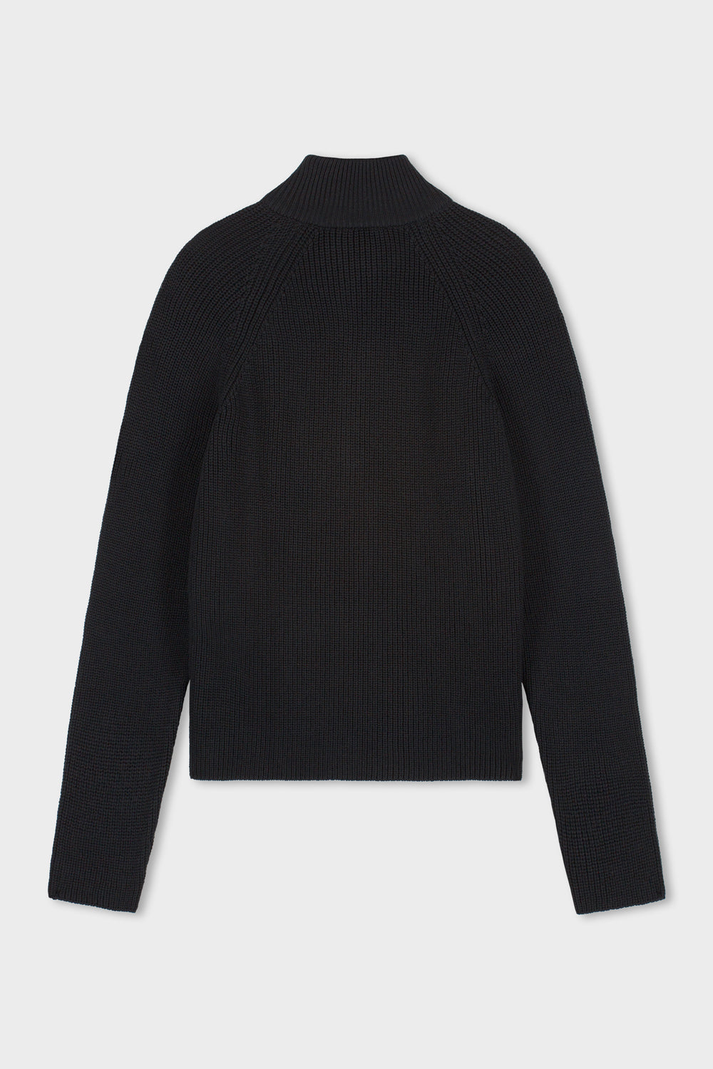 FUNNEL KNIT SWEATER | BLACK