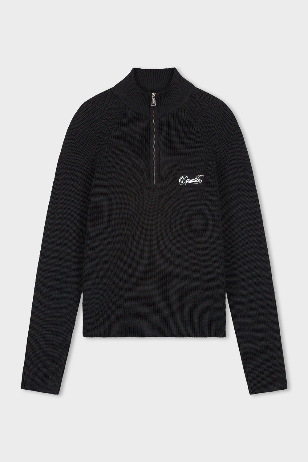 FUNNEL KNIT SWEATER | BLACK