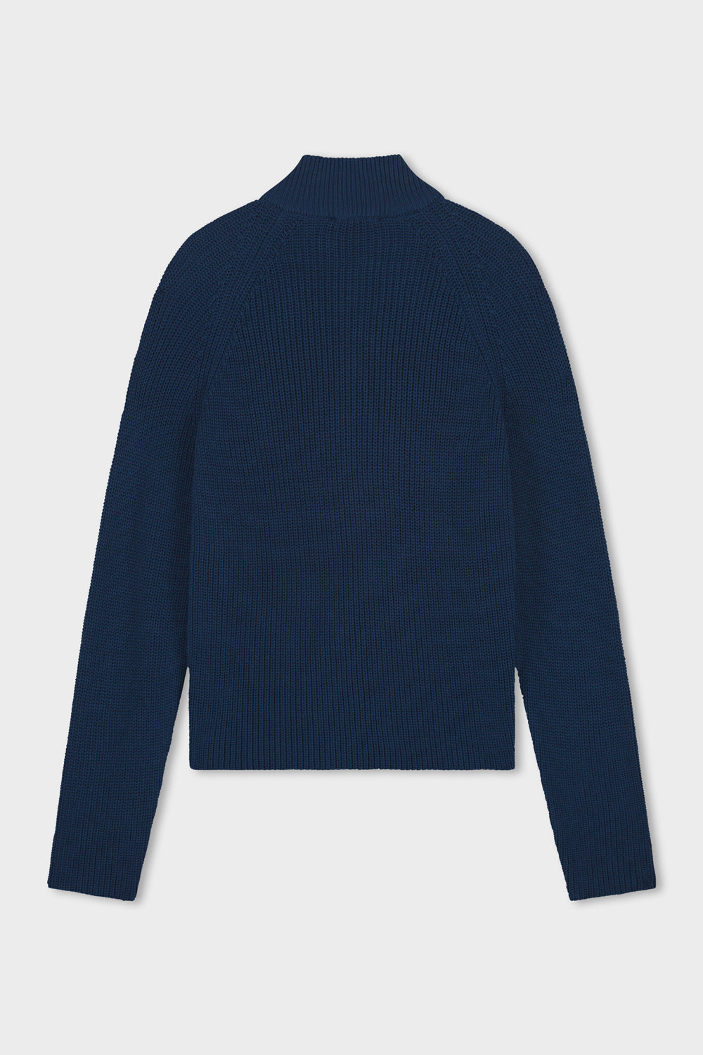 FUNNEL KNIT SWEATER | NAVY