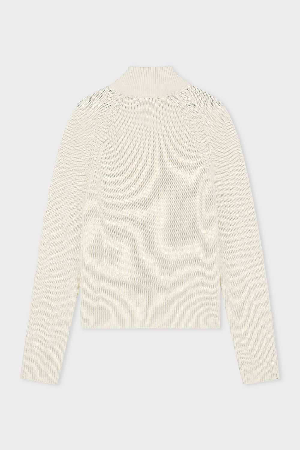 FUNNEL KNIT SWEATER | OFF-WHITE