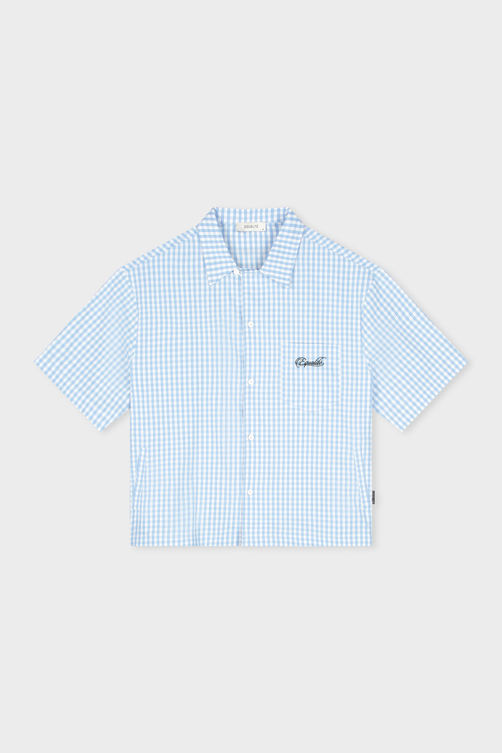 GINGHAM BOXY SHIRT | LIGHT BLUE