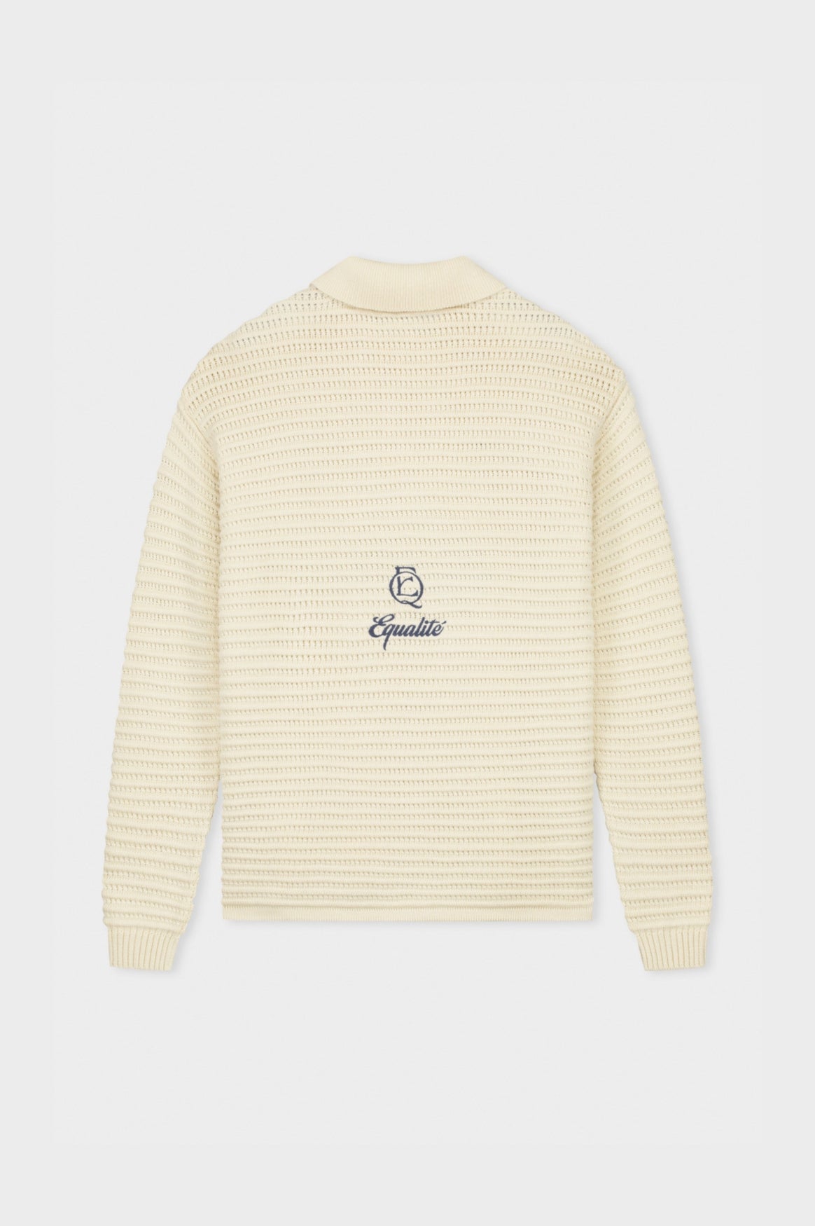 HERITAGE RIB KNIT POLO | OFF-WHITE