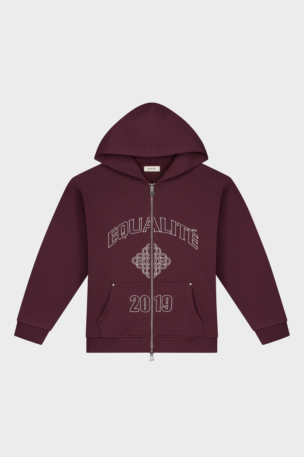 ISA FULL ZIP HOODIE | AUBERGINE