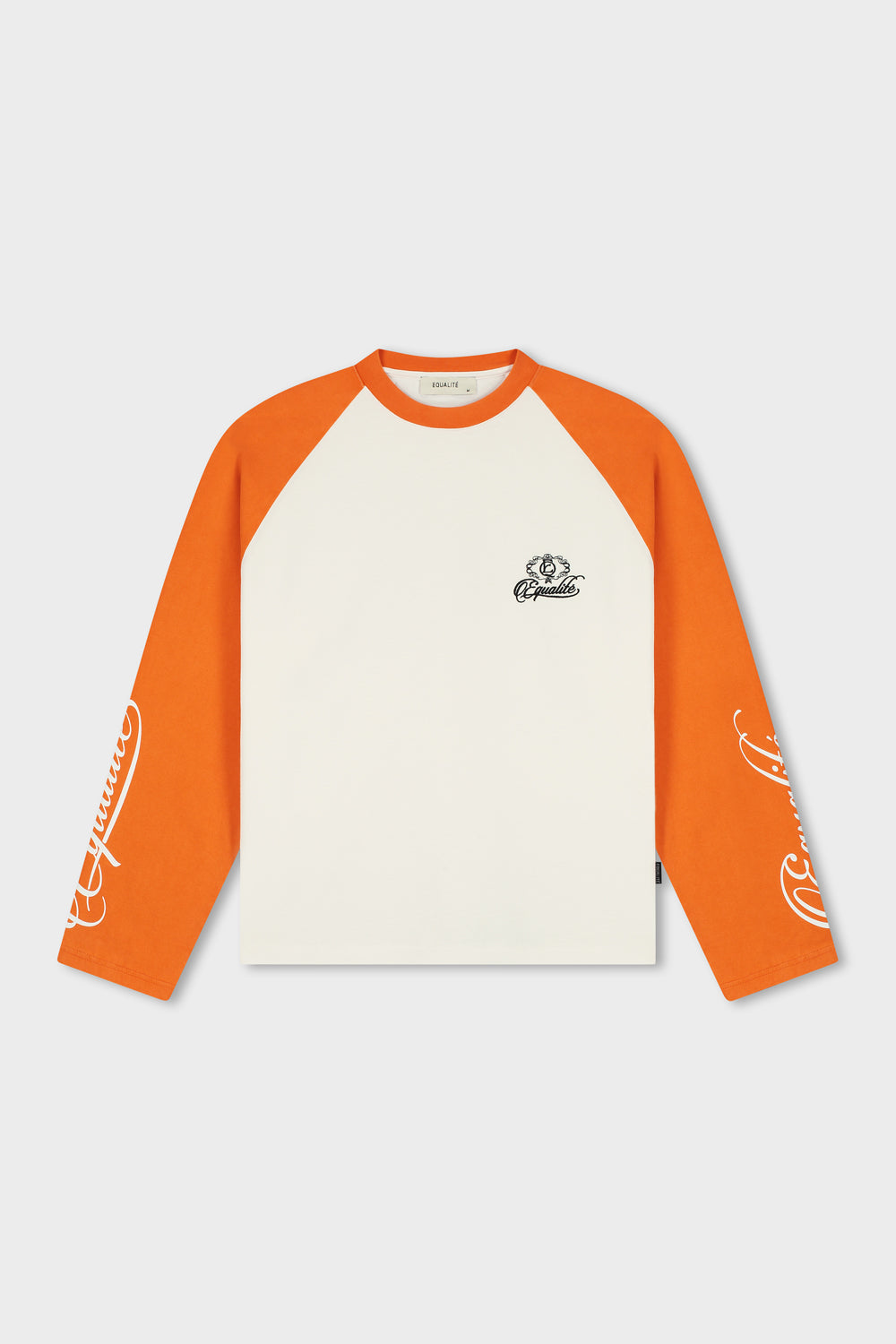 JETT RAGLAN LONGSLEEVE TEE | OFF-WHITE & ORANGE