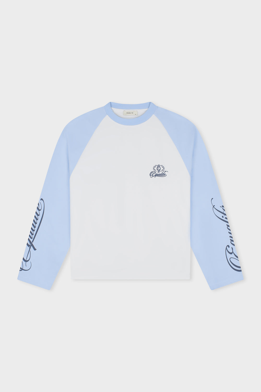 JETT RAGLAN LONGSLEEVE TEE | WHITE & LIGHT BLUE