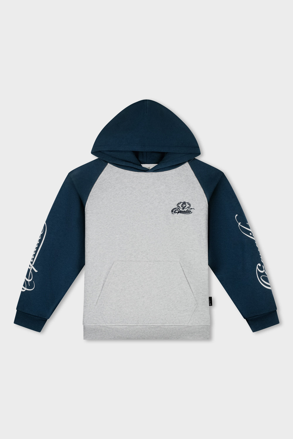JETT RAGLAN OVERSIZED HOODIE | MELANGE GREY & NAVY