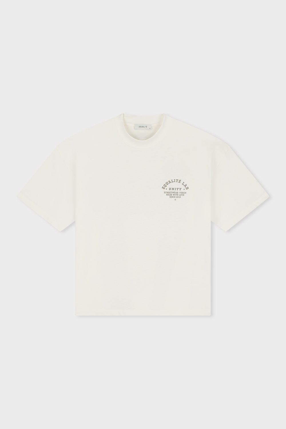 Lucius Boxy Tee | Off-White & Taupe