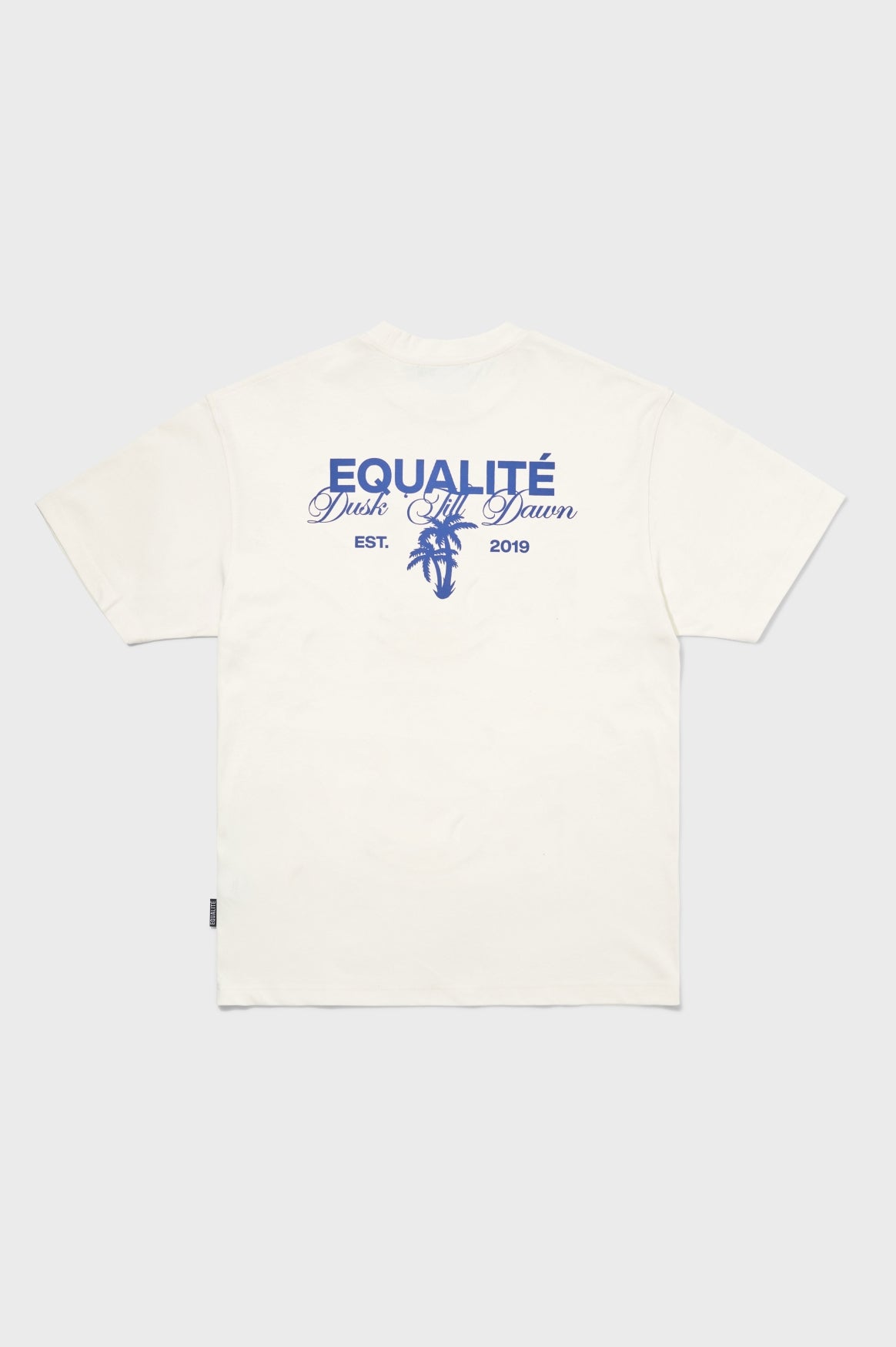Levana Oversized Tee | Off-White & Blue