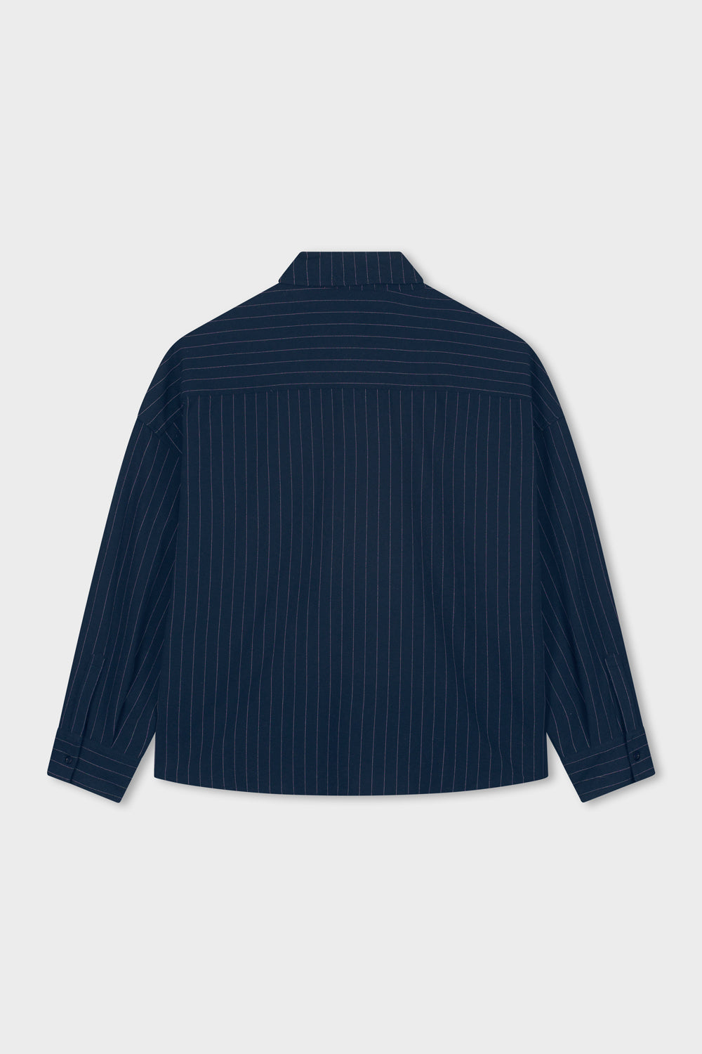 PINSTRIPE OVERSIZED SHIRT | DARK NAVY