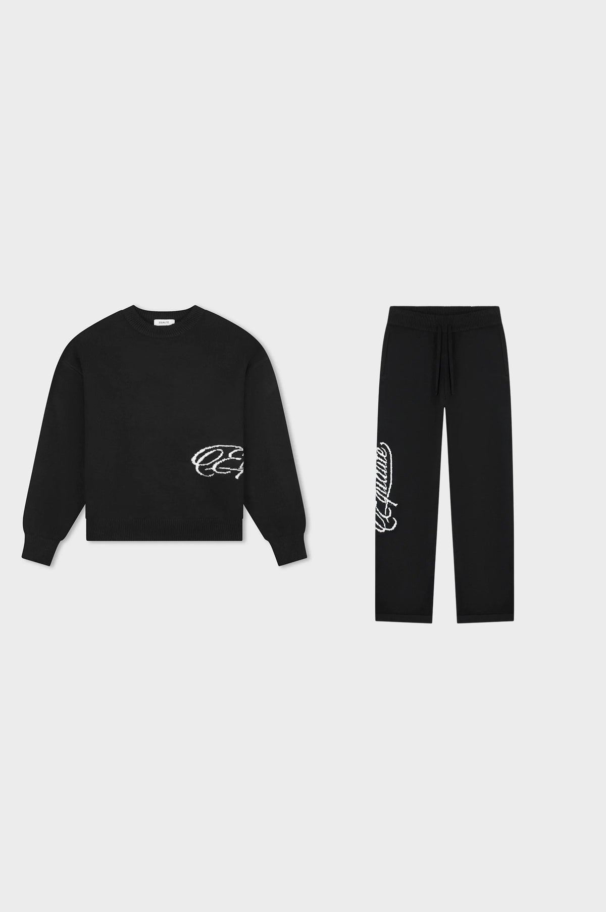 FLUFFY KNIT SET | BLACK