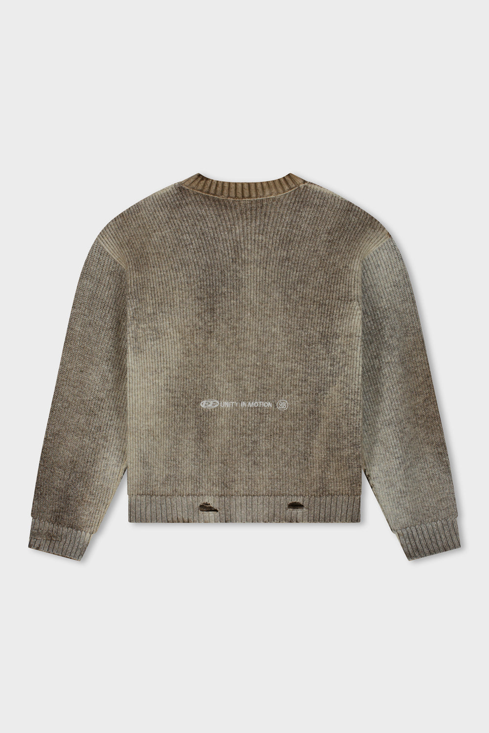 RIBBED KNIT SWEATER | WASHED GREY