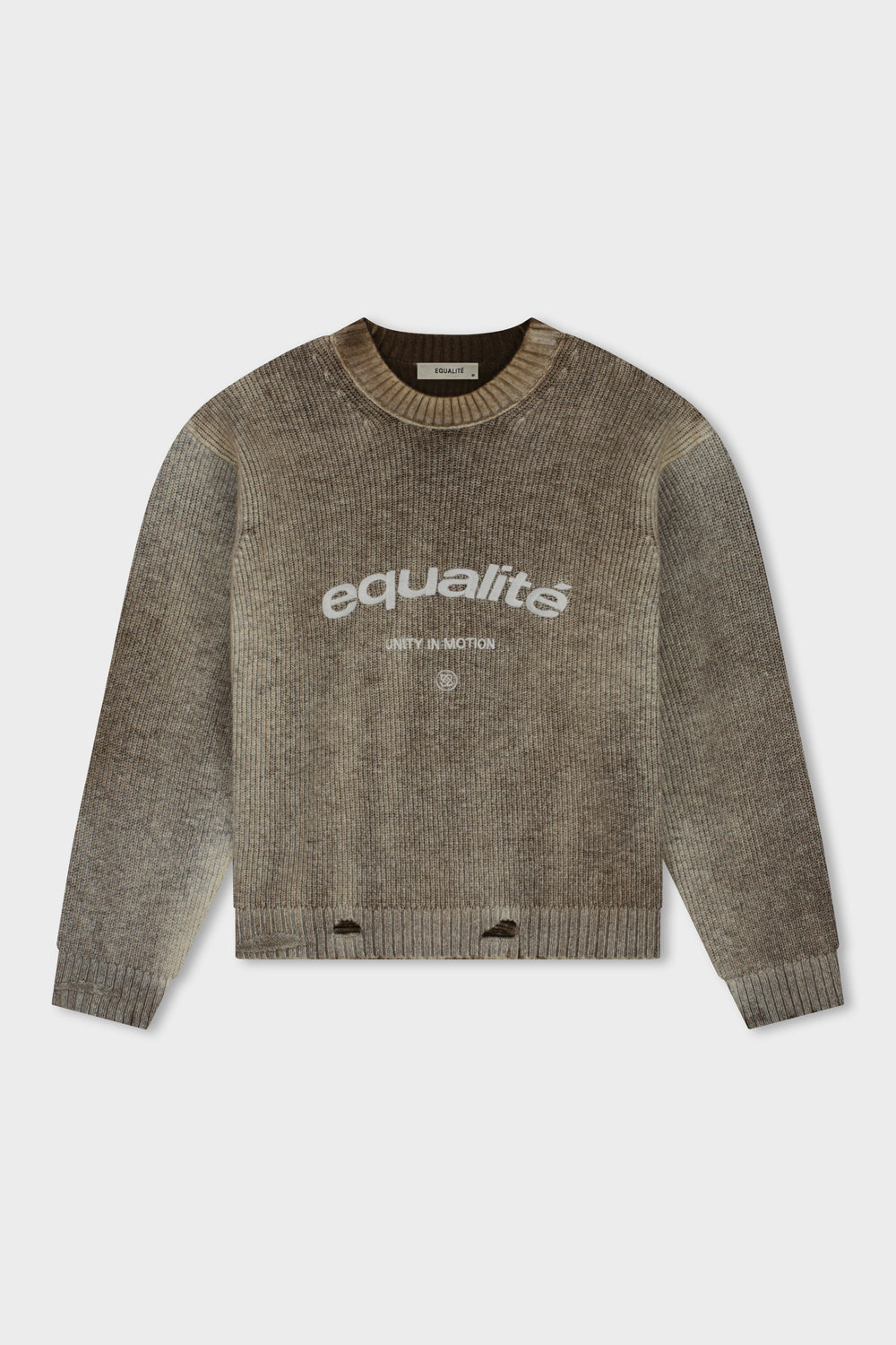 RIBBED KNIT SWEATER | WASHED GREY