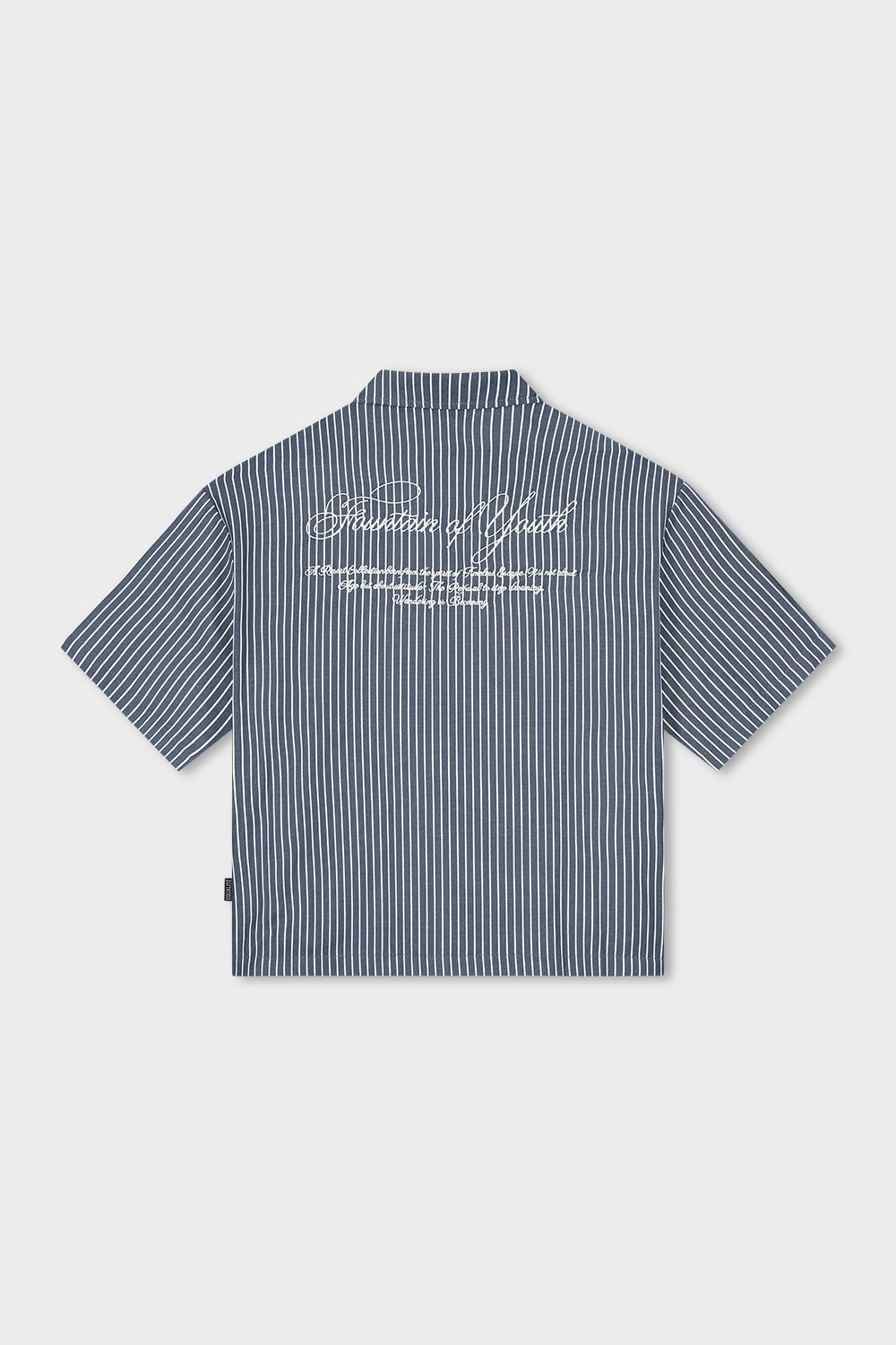 SKY BOXY SHIRT | STRIPED NAVY
