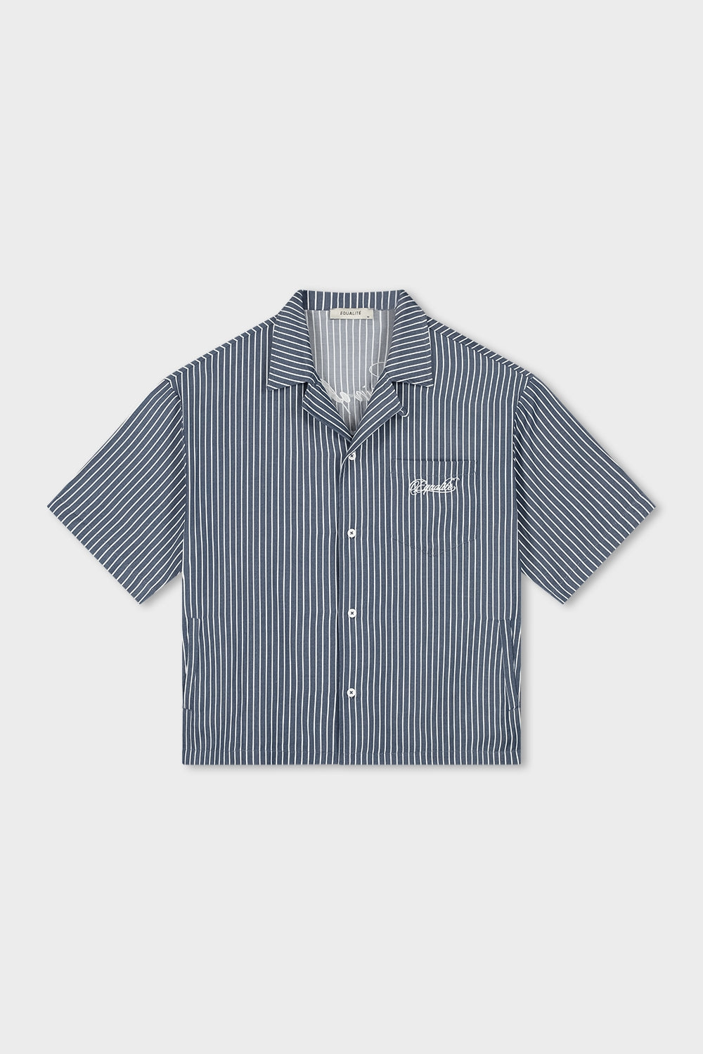 SKY BOXY SHIRT | STRIPED NAVY