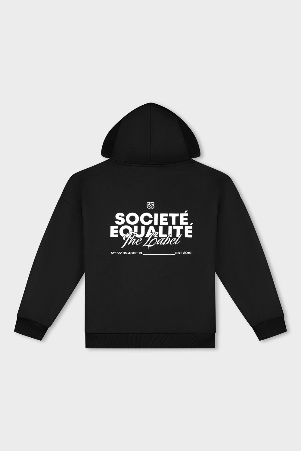 SOCIETÉ 2.0 OVERSIZED FULL ZIP HOODIE | BLACK