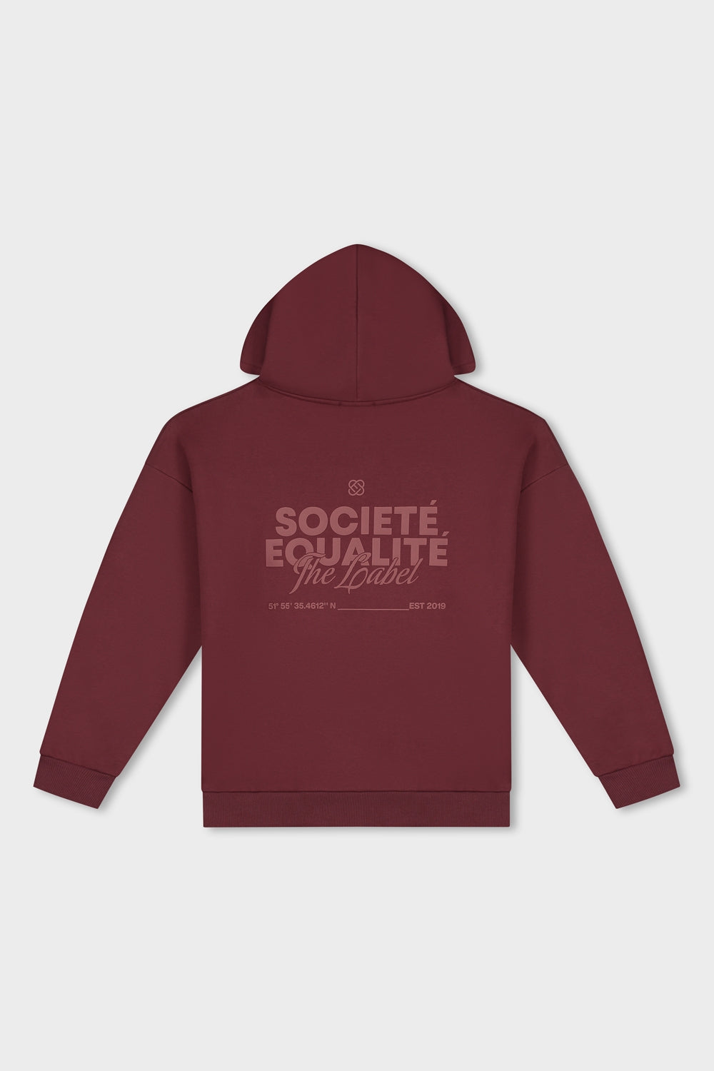 SOCIETÉ 2.0 FULL ZIP HOODIE | BURGUNDY & BURGUNDY