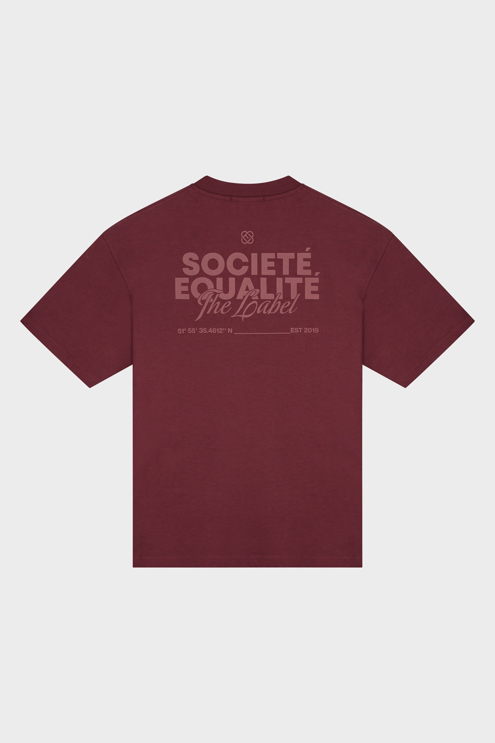 SOCIETÉ 2.0 OVERSIZED TEE | BURGUNDY & BURGUNDY
