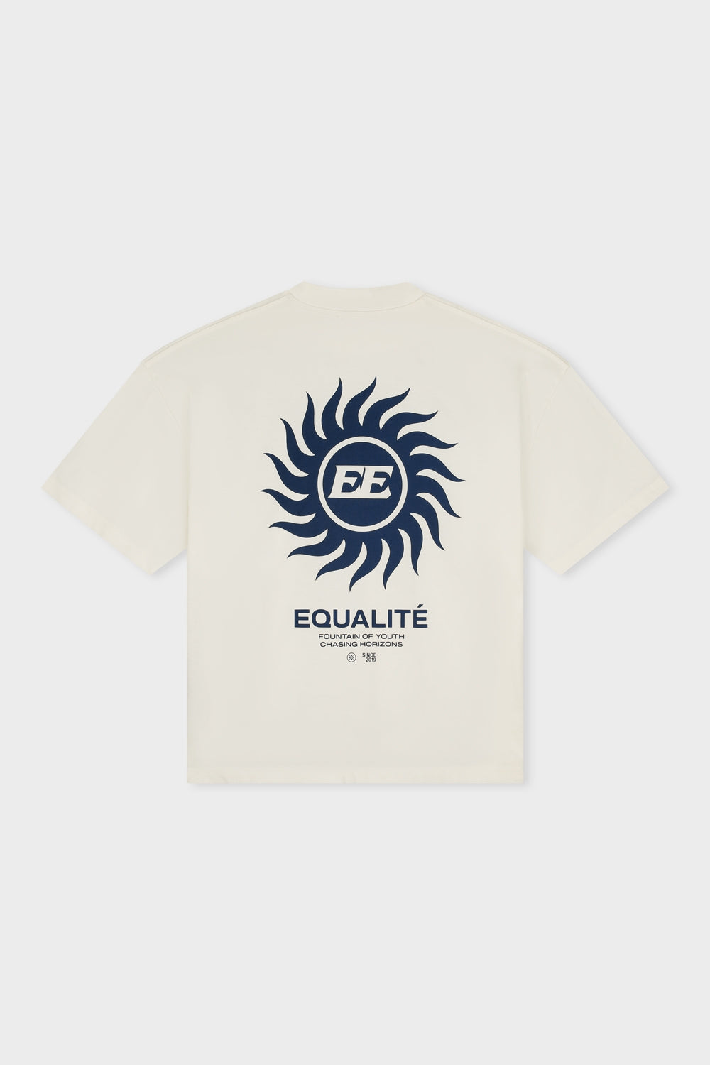 SUNNY BOXY FIT TEE | OFF-WHITE & NAVY