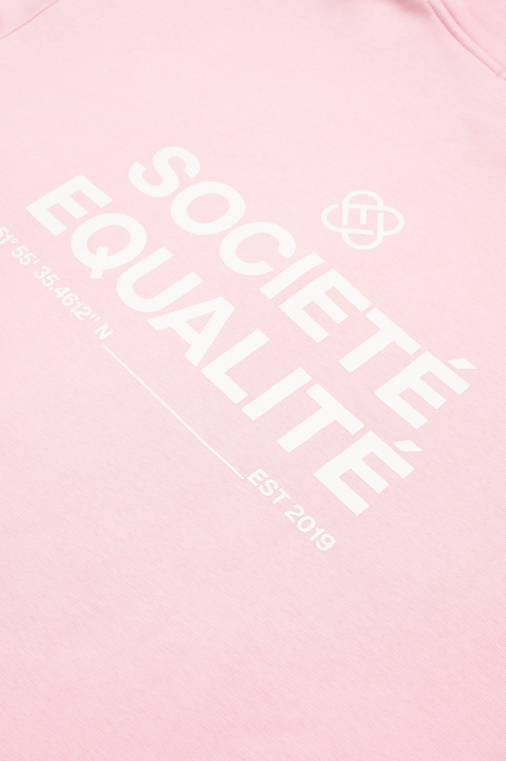 SOCIETÉ OVERSIZED FULL ZIP HOODIE | PINK & OFF-WHITE