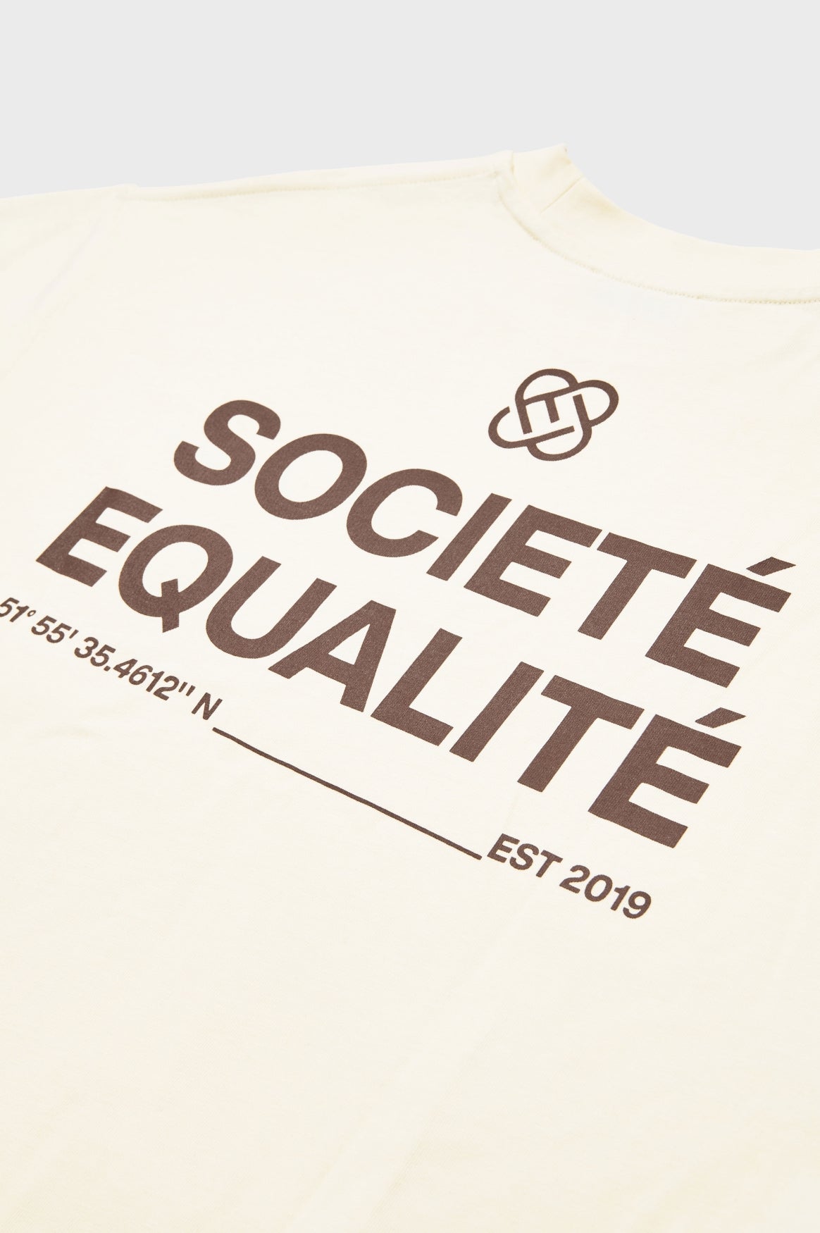 Societé Oversized Tee | Off-White & Brown